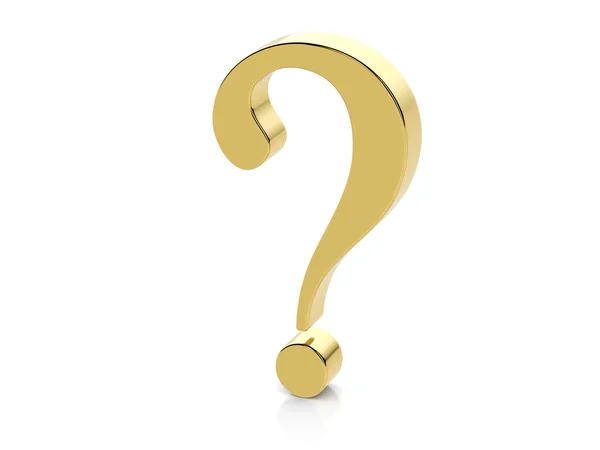Golden question symbol — Stock Photo, Image