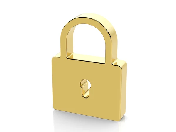 Golden padlock symbol — Stock Photo, Image