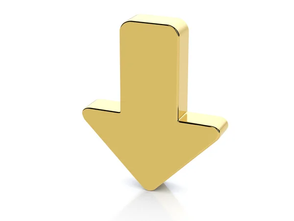 Símbolo de seta dourada — Fotografia de Stock