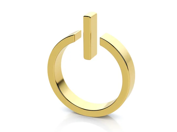 Golden power symbol — Stockfoto