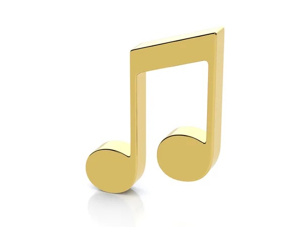 Altın müzik Not simgesi — Stok fotoğraf