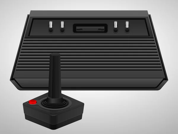 Consola retro y joystick — Vector de stock