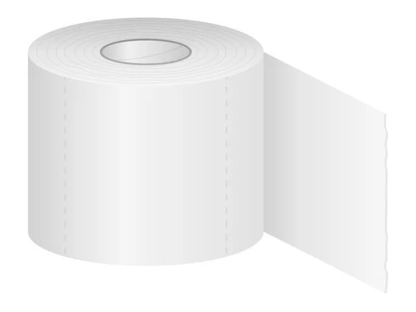 Туалетная бумага на белом — стоковый вектор