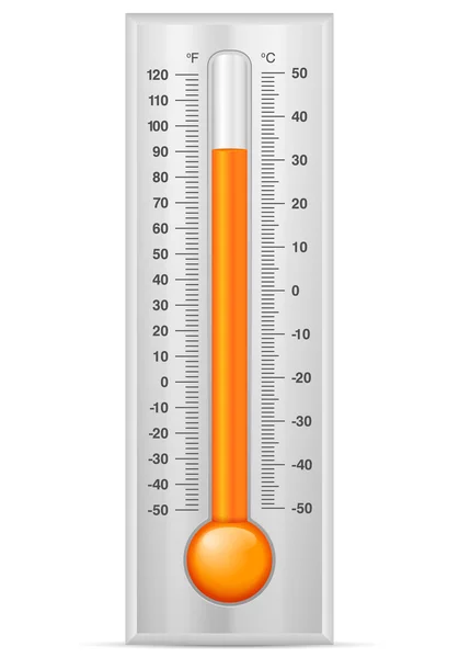 Thermometer auf weiß — Stockvektor