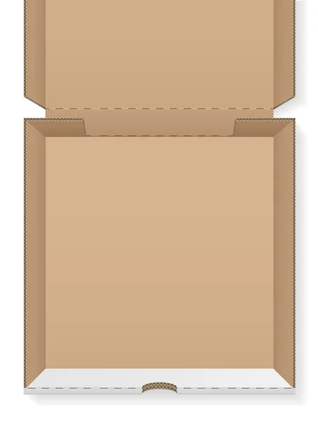 Cardboard pizza box empty — Stock Vector