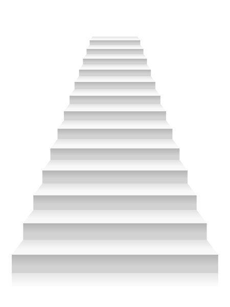Staircase on white