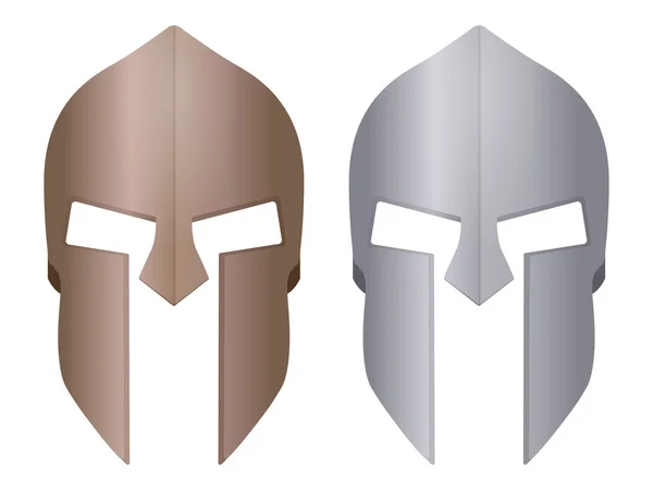 Spartan helmet on white — Stock Vector