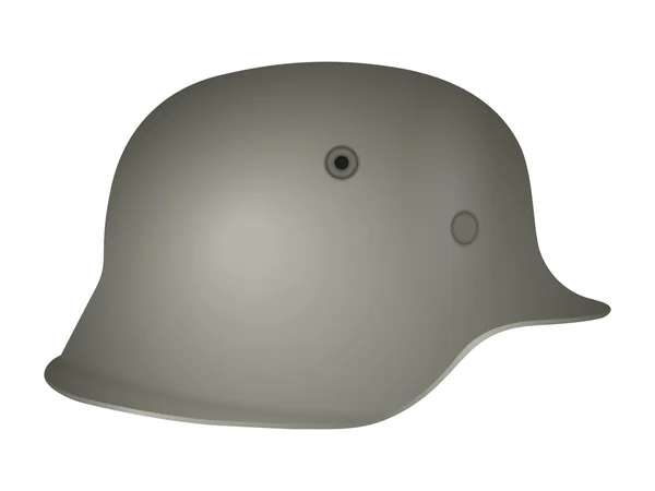 Militaire helm op wit — Stockvector