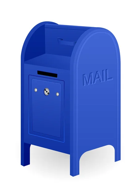 Boîte aux lettres sur blanc — Image vectorielle
