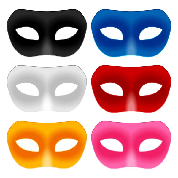 Conjunto de máscara de carnaval — Vetor de Stock
