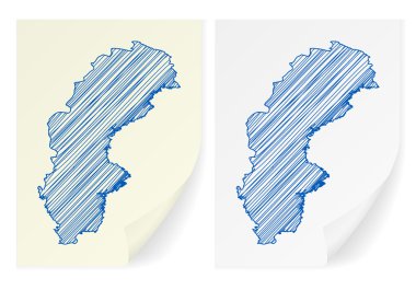 İsveç karalama harita