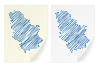 Sırbistan karalama harita