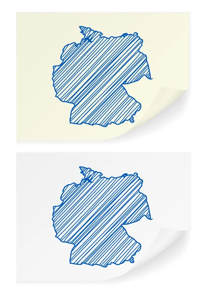 Χάρτης Γερμανία σκαριφήματος — Διανυσματικό Αρχείο