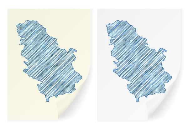 Sırbistan karalama harita