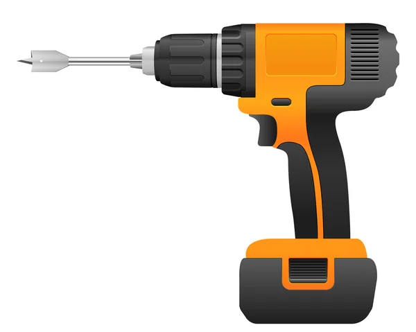 Broca elétrica e bit —  Vetores de Stock