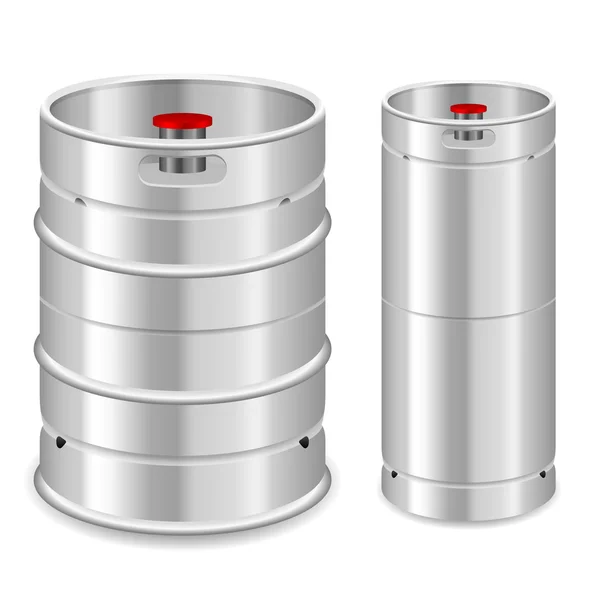 Beer keg set — Stock Vector