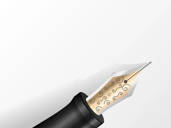 Перьевая ручка на простыне — стоковый вектор