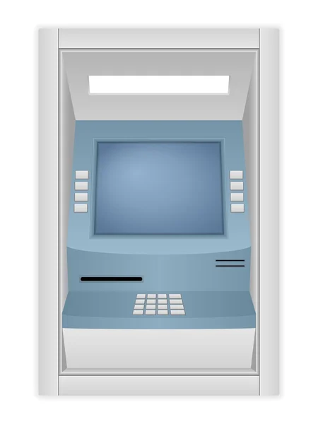 ATM machine op wit — Stockvector