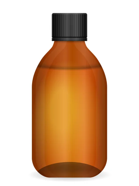 Botella médica de vidrio — Vector de stock