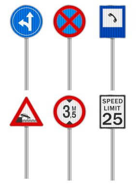 yol işaretleri seti