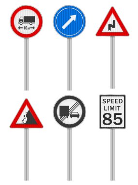 yol işaretleri seti