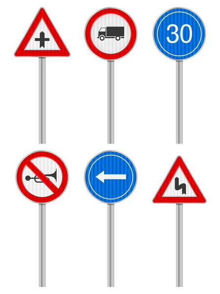 Panneaux routiers installés — Image vectorielle