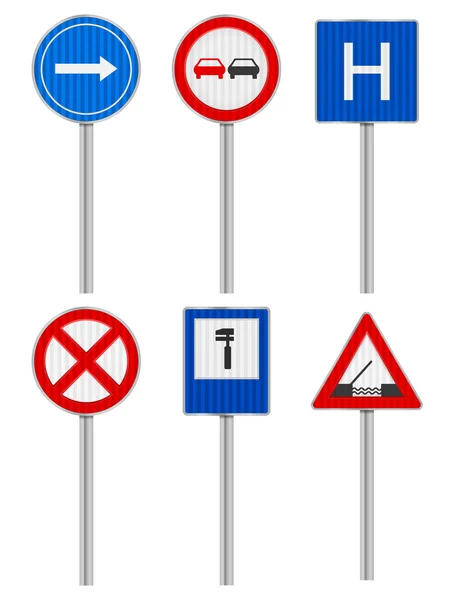 Straßenschilder aufgestellt — Stockvektor