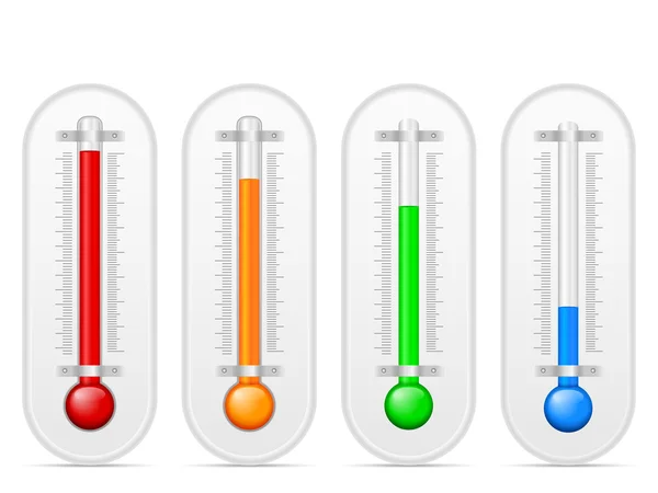 Beyaz ayarla termometre — Stok Vektör