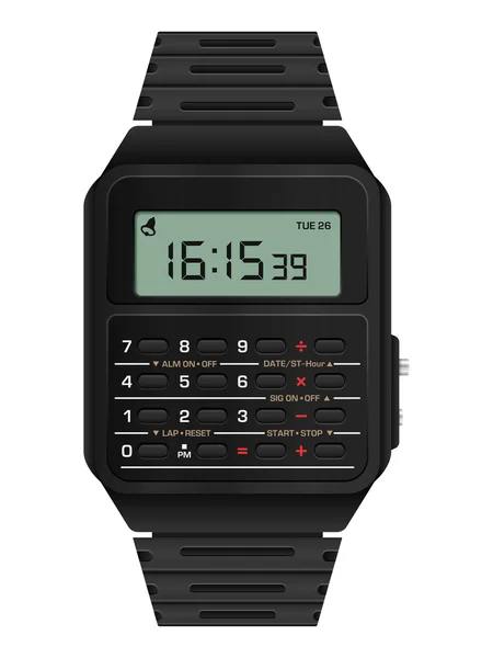 Калькулятор цифровий годинник — стоковий вектор