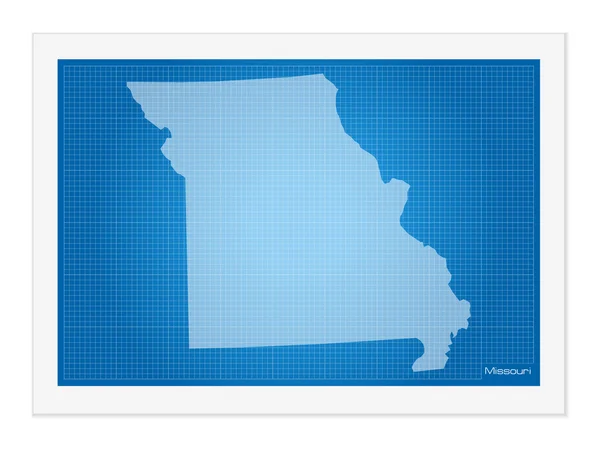 Missouri en el plano — Archivo Imágenes Vectoriales