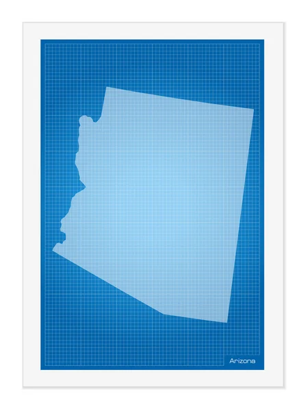 Arizona on blueprint — Stock Vector