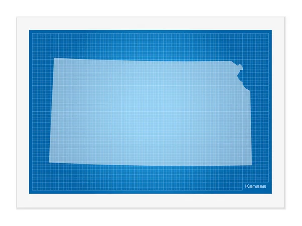 A blueprint Kansas — Stock Vector