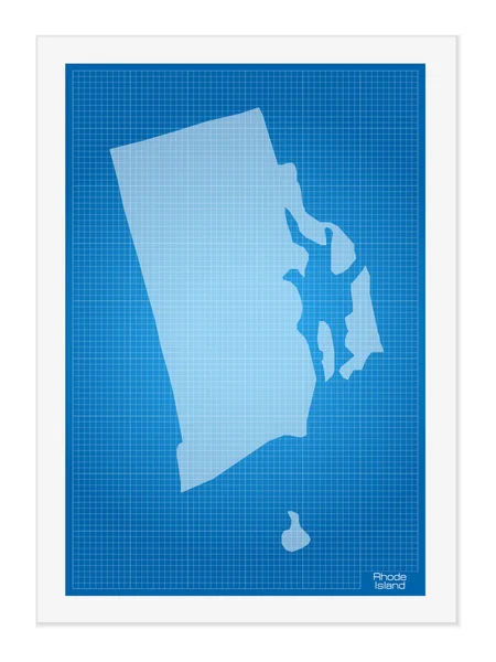 Rhode Island sur le plan — Image vectorielle