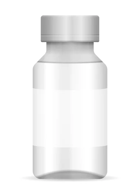 Vial de vidrio sobre blanco — Vector de stock