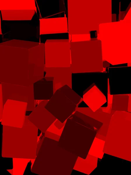Блискучий червоний куб фон — стокове фото