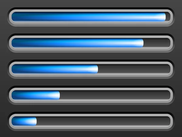 Barre de chargement sur noir — Image vectorielle