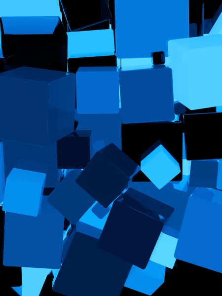 Blanka blå kub bakgrund — Stockfoto
