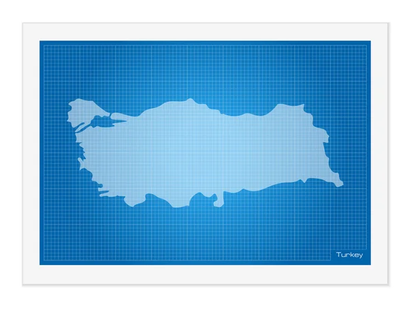 Törökország a blueprint — Stock Vector