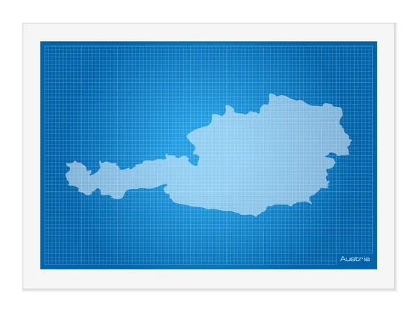 Austria en el plano — Archivo Imágenes Vectoriales
