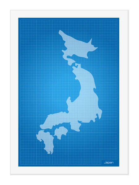 Le Japon sur le plan — Image vectorielle