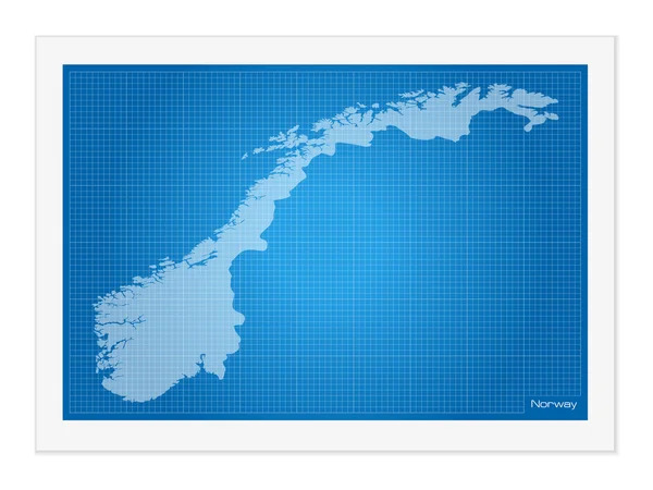 Norvégia a blueprint — Stock Vector