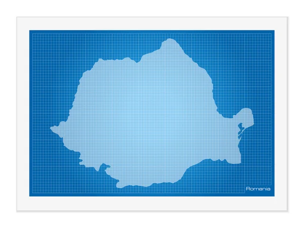 Roumanie sur le plan — Image vectorielle