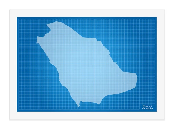 Arabie Saoudite sur le plan — Image vectorielle