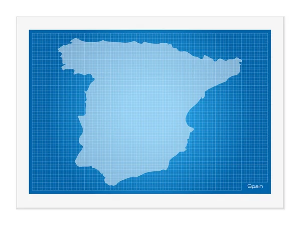 L'Espagne sur le plan — Image vectorielle