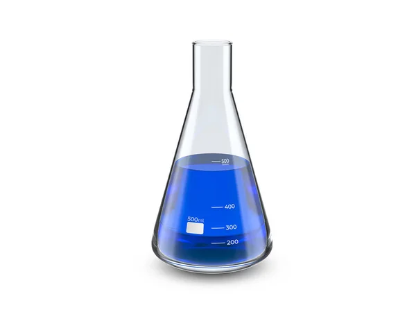 Erlenmeyer Flask White Background Illustration — Stock Photo, Image