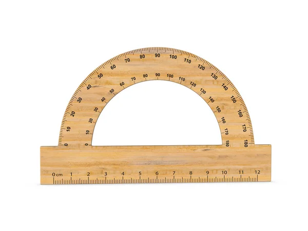 Protractor White Background Illustration — Stock Photo, Image