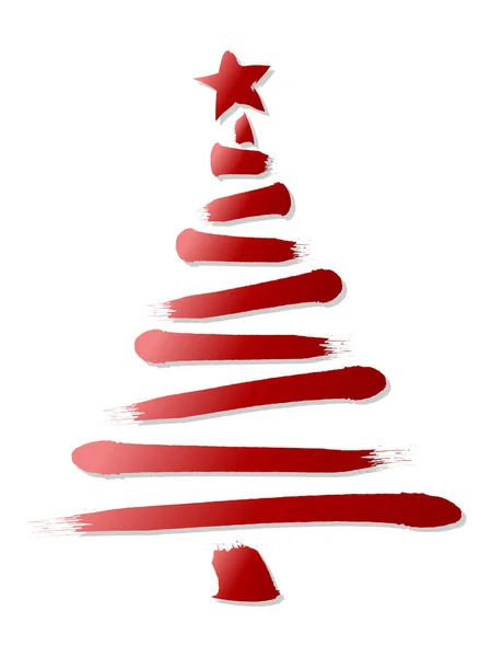 Christmas Tree White Background Vector Illustration — Stock Vector