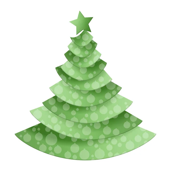 Christmas Tree White Background Vector Illustration — Stock Vector