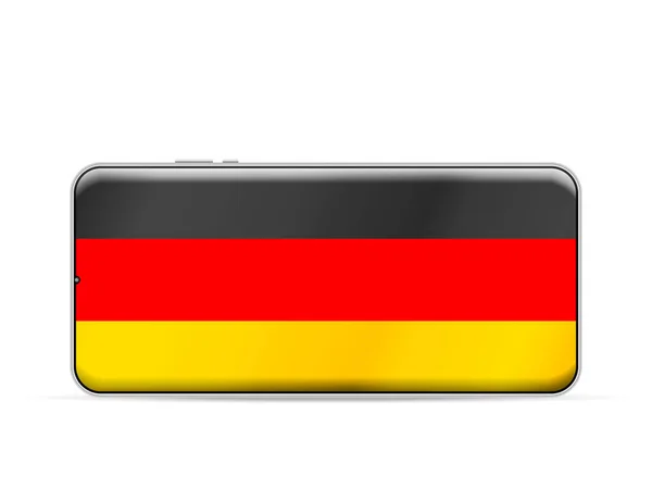 Germany Flag Smartphone Screen Vector Illustration — Stock Vector