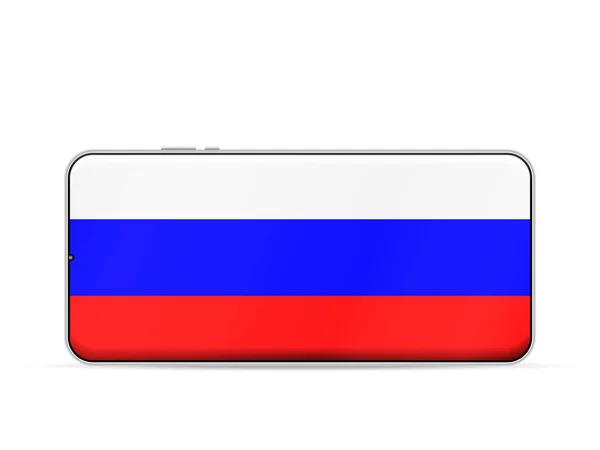 Russia Flag Smartphone Screen Vector Illustration — Vettoriale Stock